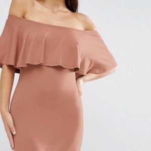 ASOS Off Shoulder Bardot Midi Dress